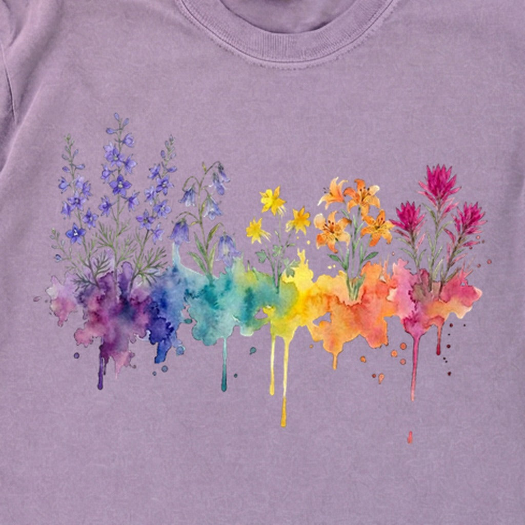 Watercolor Olympic Wildflowers Premium Long Sleeve