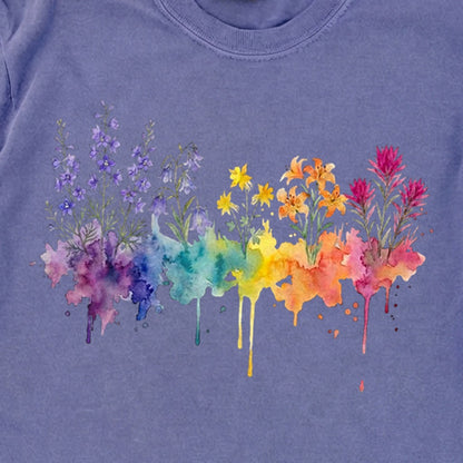 Watercolor Olympic Wildflowers Premium Long Sleeve
