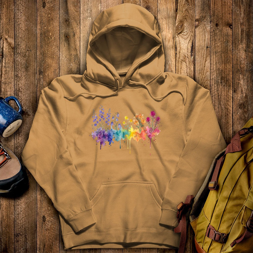 Watercolor Olympic Wildflowers Hoodie