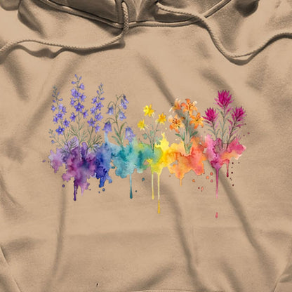 Watercolor Olympic Wildflowers Hoodie