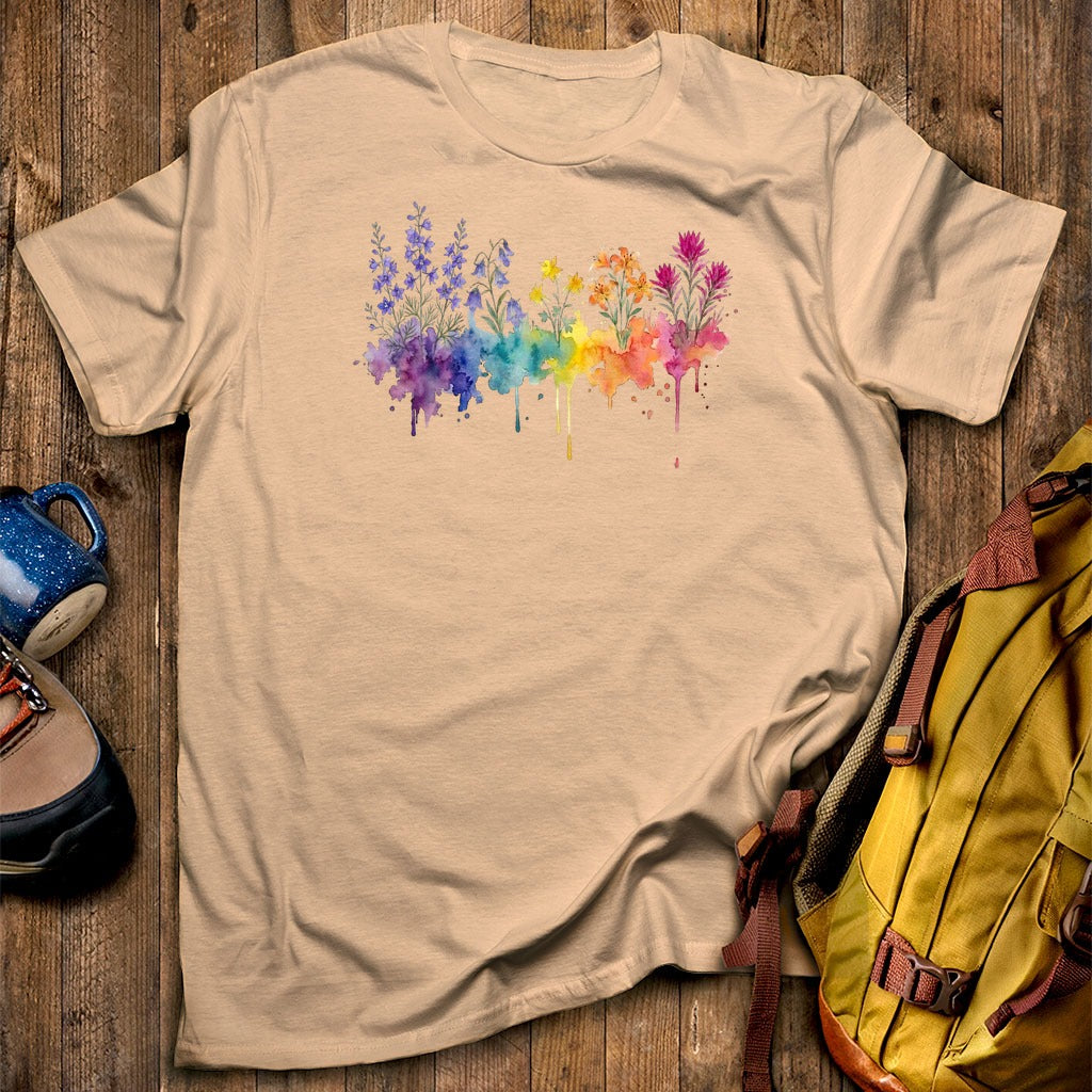 Watercolor Olympic Wildflowers T-Shirt
