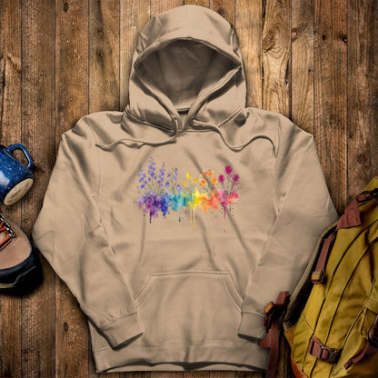 Watercolor Olympic Wildflowers Hoodie