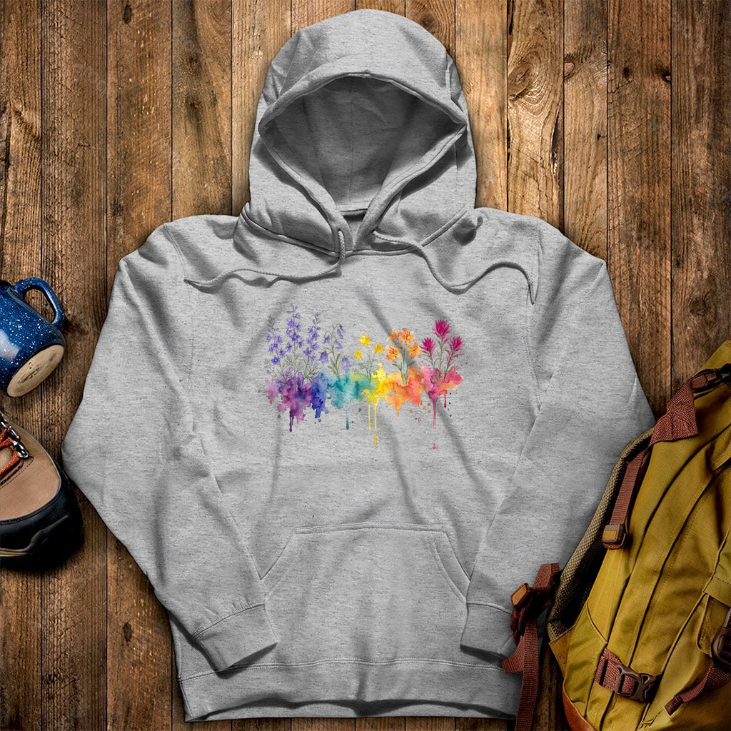 Watercolor Olympic Wildflowers Hoodie