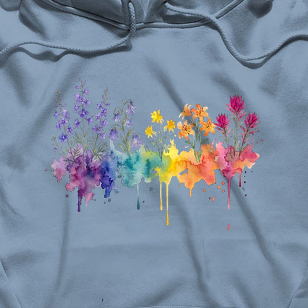 Watercolor Olympic Wildflowers Hoodie