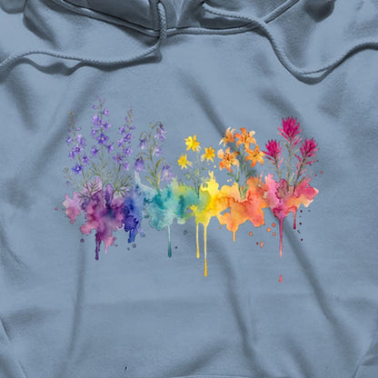 Watercolor Olympic Wildflowers Hoodie