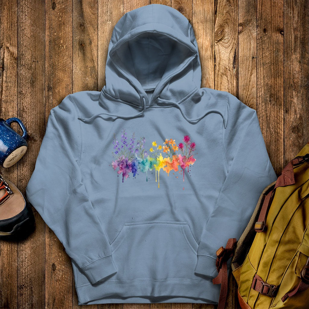 Watercolor Olympic Wildflowers Hoodie