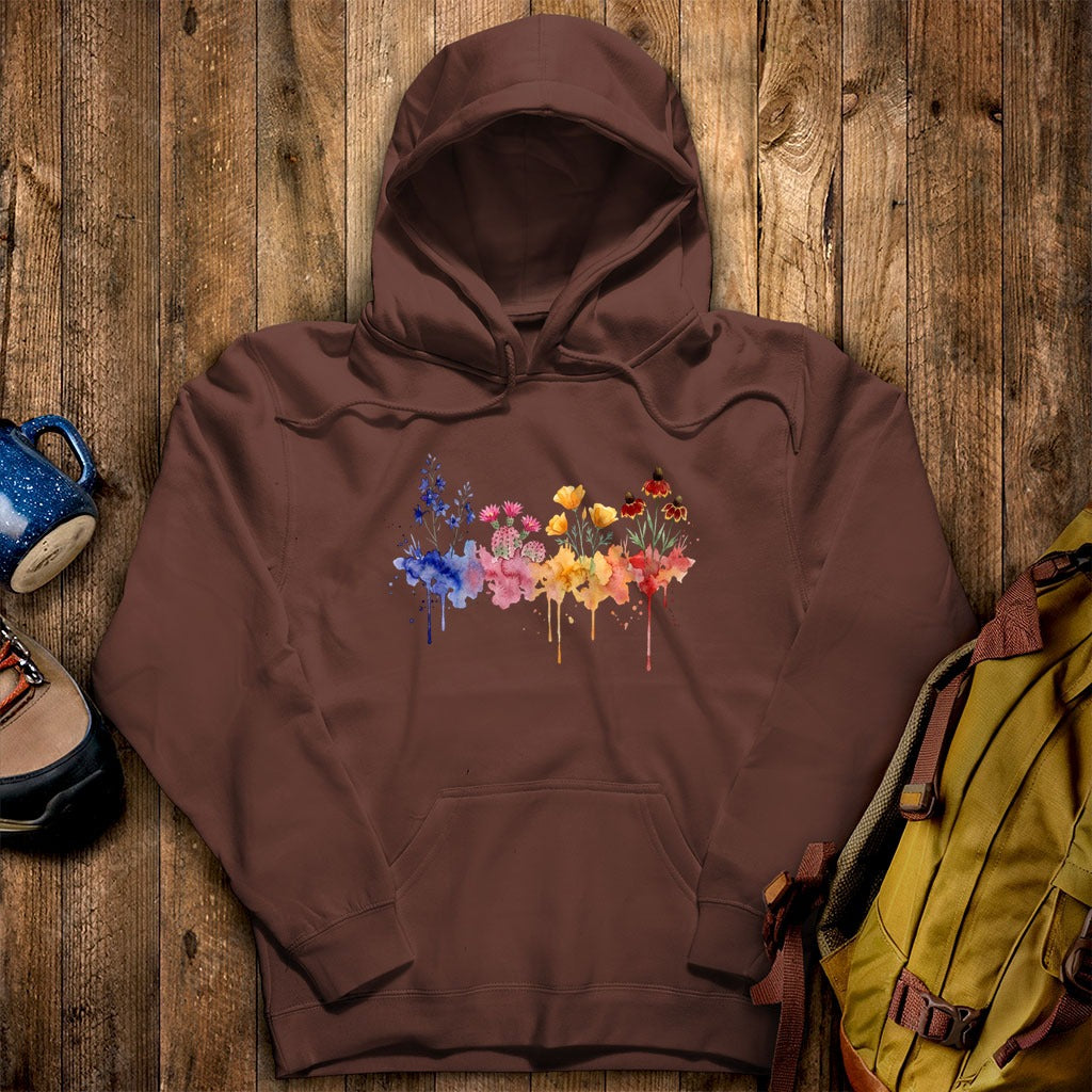 Watercolor Petrified Forest Wildflowers Hoodie