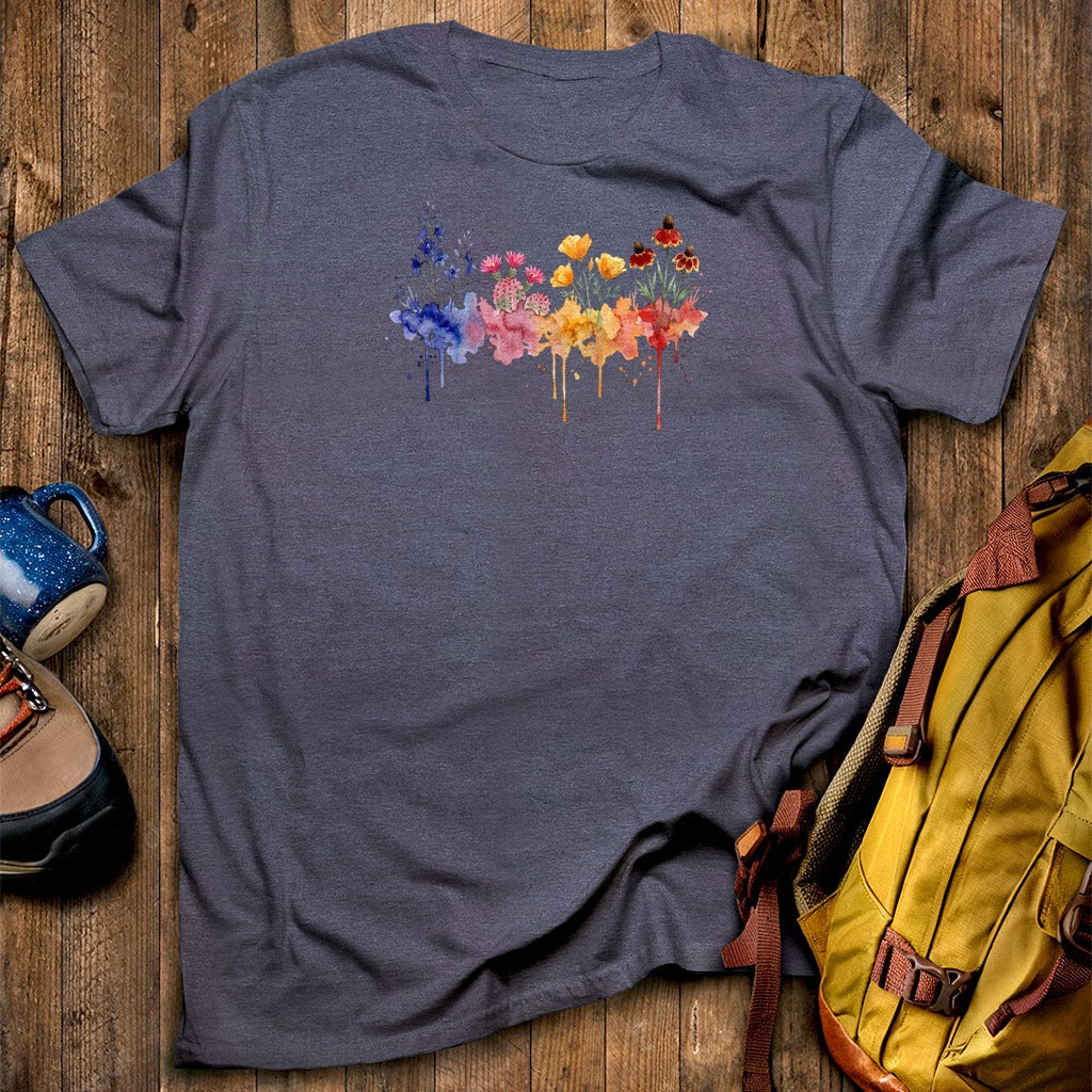 Watercolor Petrified Forest Wildflowers T-Shirt