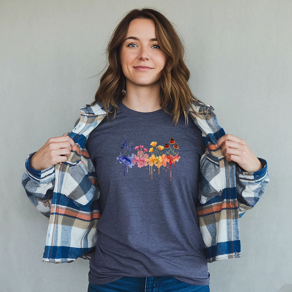 Watercolor Petrified Forest Wildflowers T-Shirt