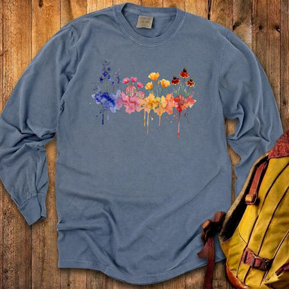 Watercolor Petrified Forest Wildflowers Premium Long Sleeve