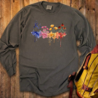 Watercolor Petrified Forest Wildflowers Premium Long Sleeve