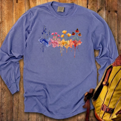 Watercolor Petrified Forest Wildflowers Premium Long Sleeve