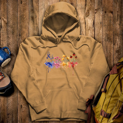 Watercolor Petrified Forest Wildflowers Hoodie