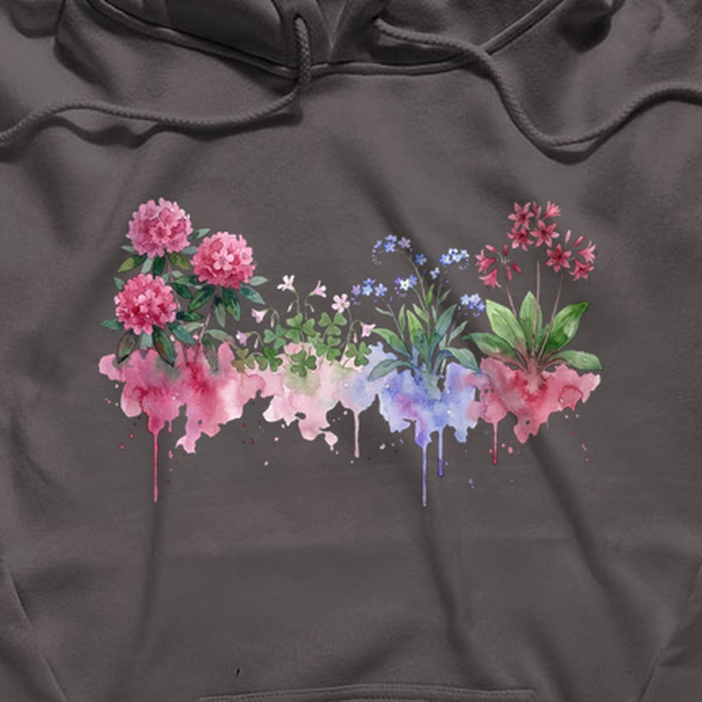 Watercolor Redwood Wildflowers Hoodie