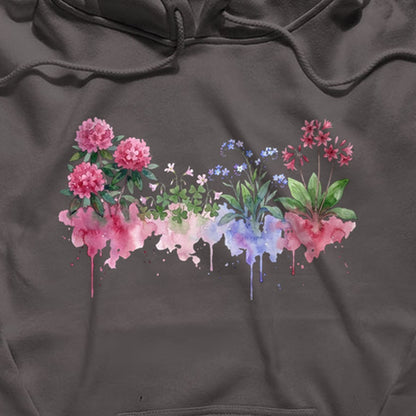 Watercolor Redwood Wildflowers Hoodie