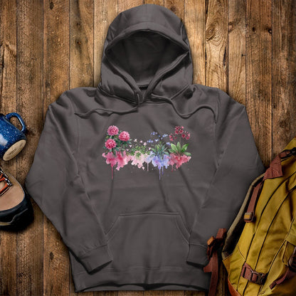Watercolor Redwood Wildflowers Hoodie