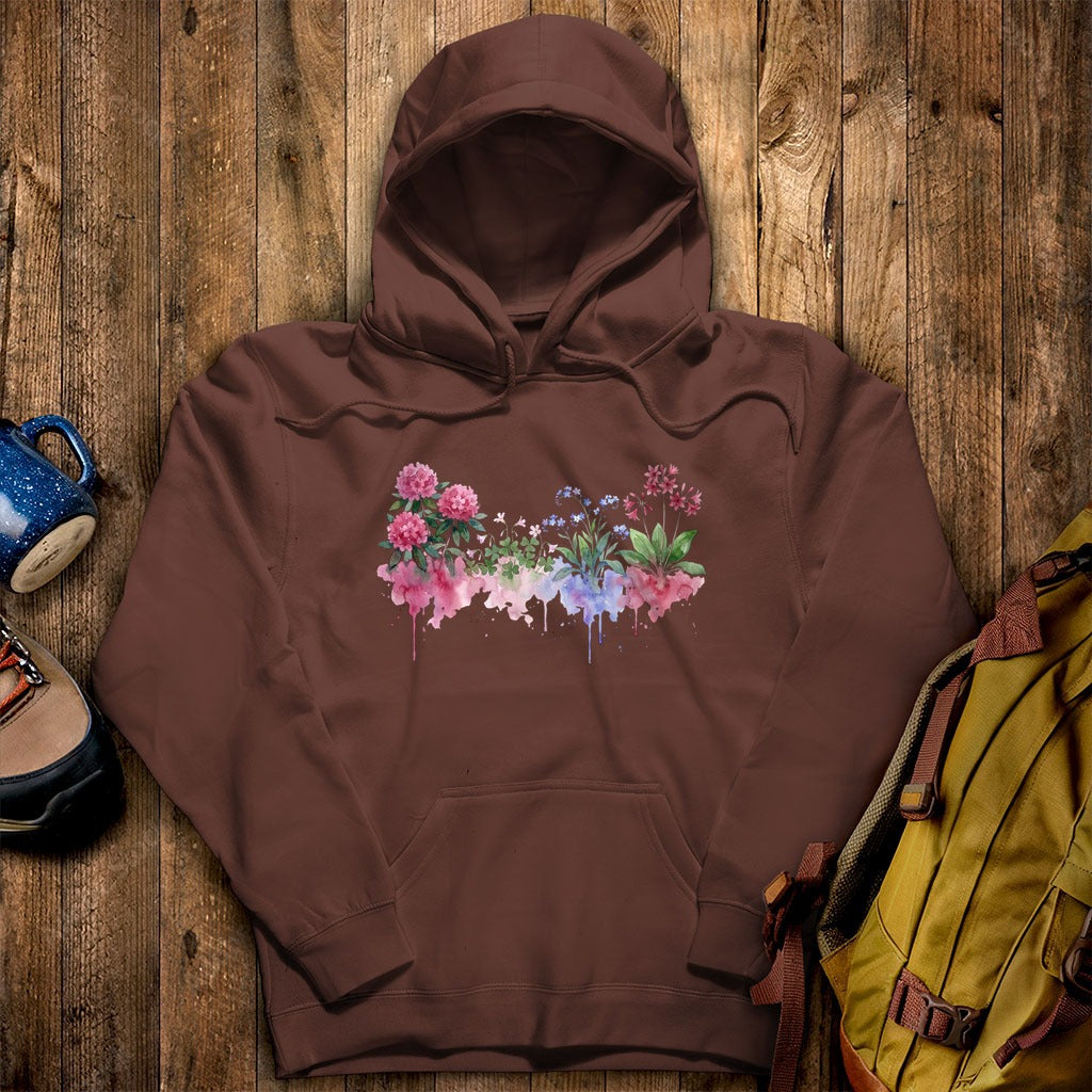 Watercolor Redwood Wildflowers Hoodie