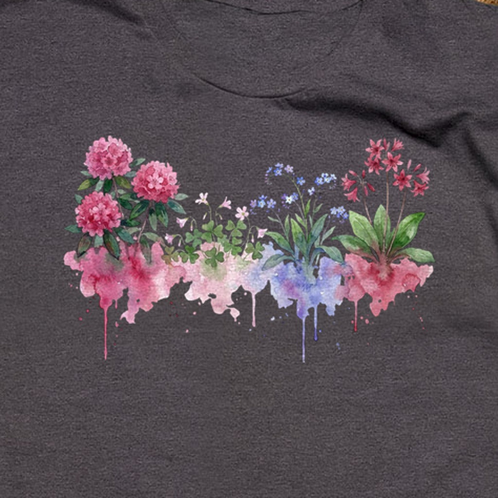 Watercolor Redwood Wildflowers T-Shirt