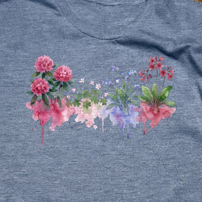 Watercolor Redwood Wildflowers T-Shirt