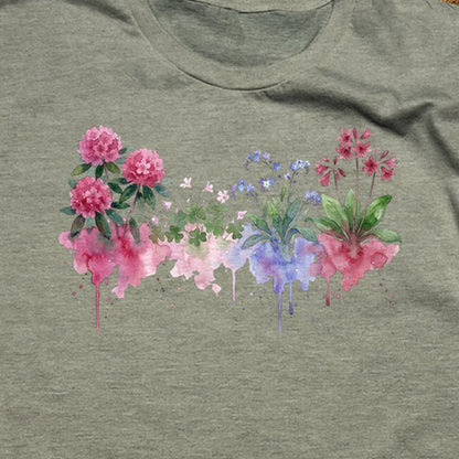 Watercolor Redwood Wildflowers T-Shirt