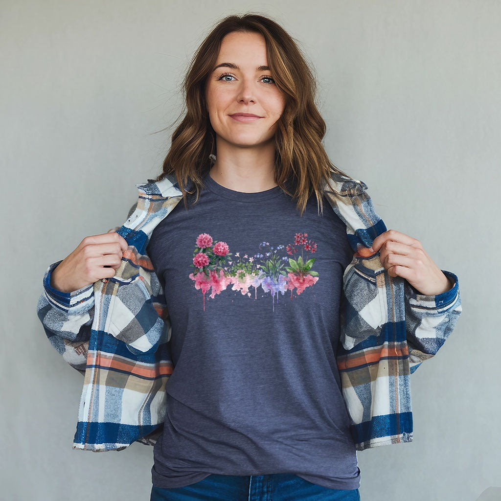 Watercolor Redwood Wildflowers T-Shirt
