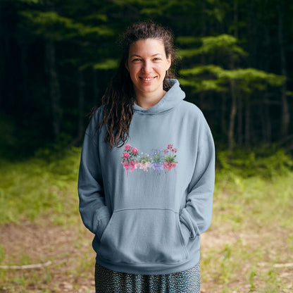 Watercolor Redwood Wildflowers Hoodie
