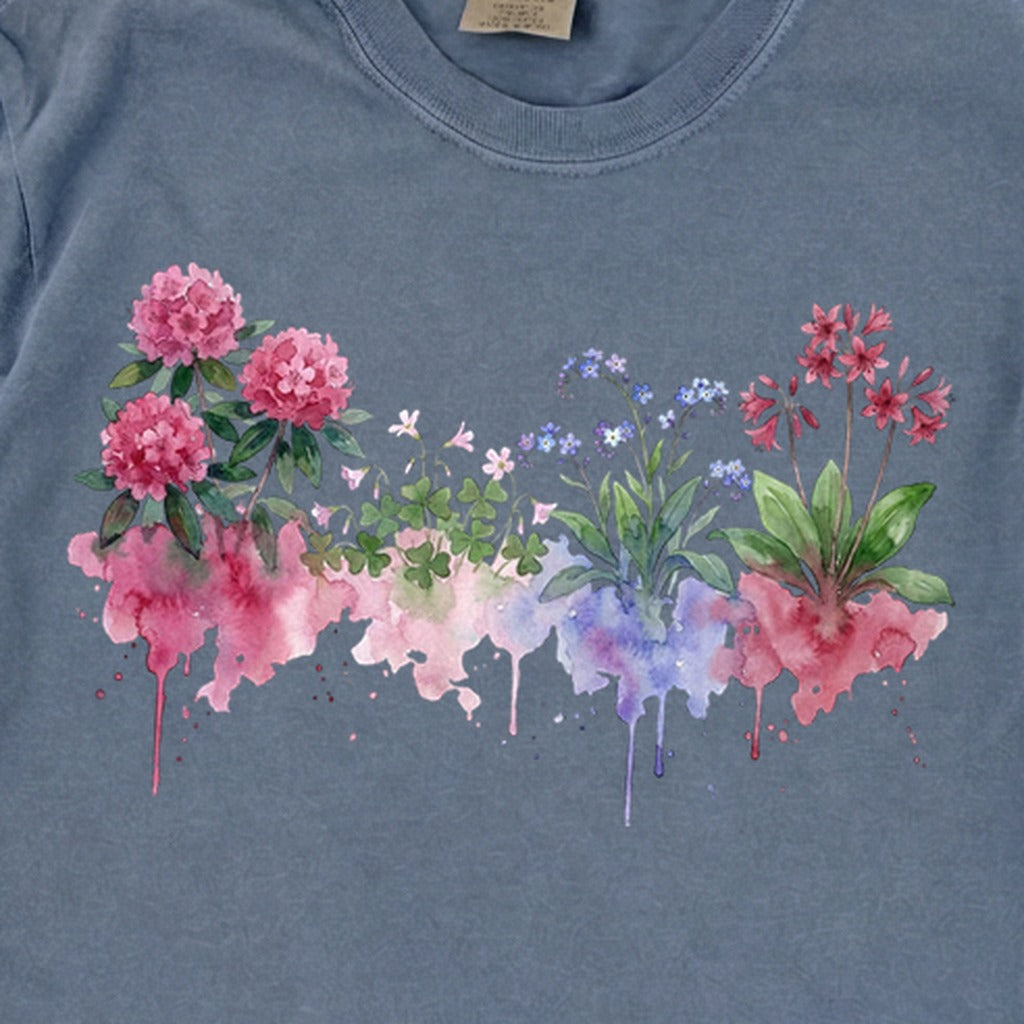Watercolor Redwood Wildflowers Premium Long Sleeve