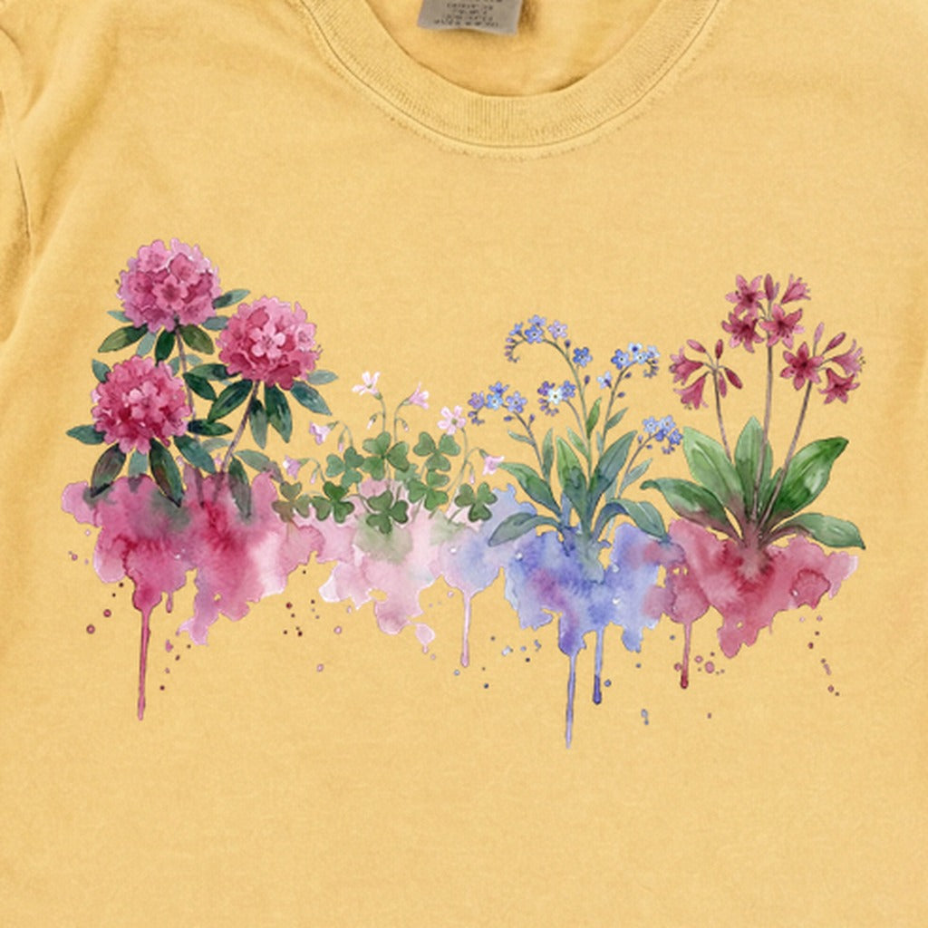Watercolor Redwood Wildflowers Premium Long Sleeve