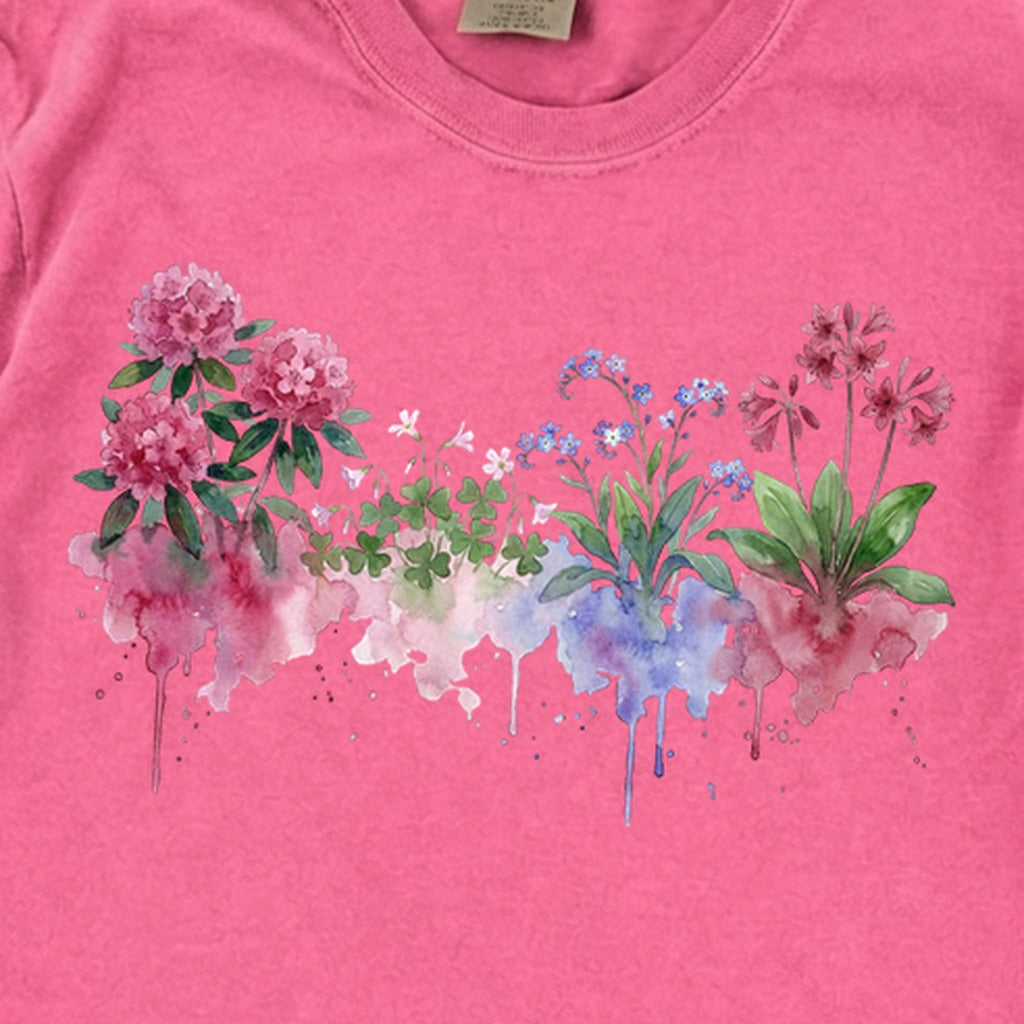 Watercolor Redwood Wildflowers Premium Long Sleeve