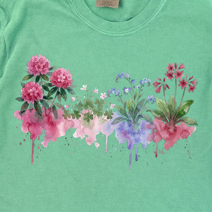 Watercolor Redwood Wildflowers Premium Long Sleeve