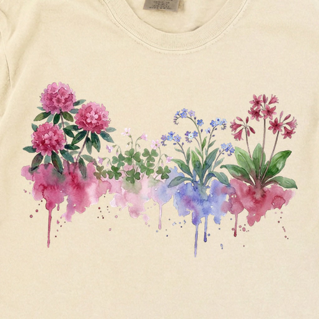 Watercolor Redwood Wildflowers Premium Long Sleeve