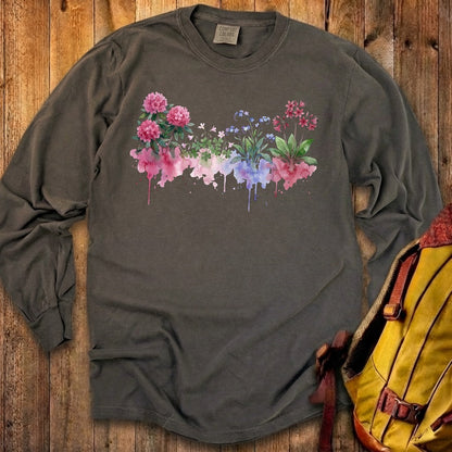 Watercolor Redwood Wildflowers Premium Long Sleeve