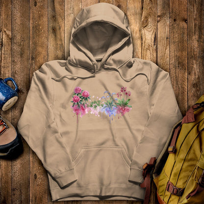 Watercolor Redwood Wildflowers Hoodie