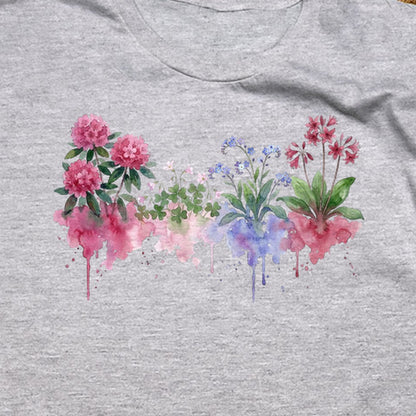 Watercolor Redwood Wildflowers T-Shirt