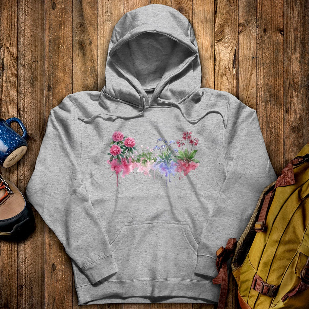 Watercolor Redwood Wildflowers Hoodie