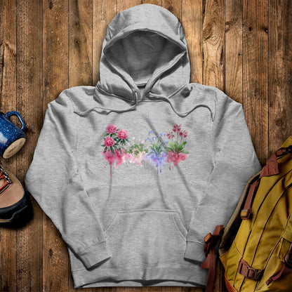 Watercolor Redwood Wildflowers Hoodie