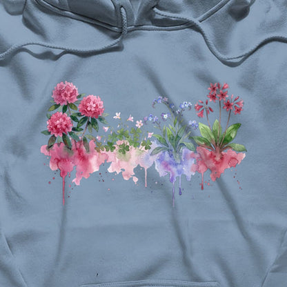 Watercolor Redwood Wildflowers Hoodie