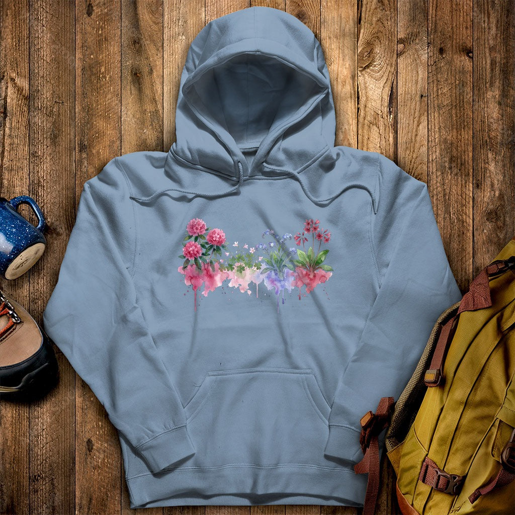 Watercolor Redwood Wildflowers Hoodie