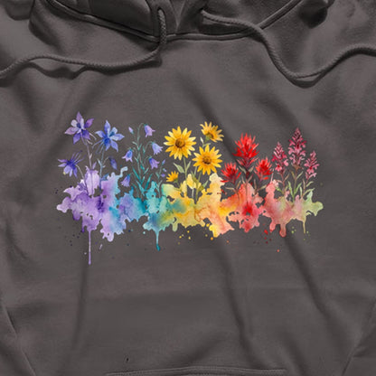 Watercolor Rocky Mountain Wildflowers Hoodie
