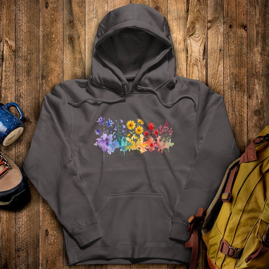 Watercolor Rocky Mountain Wildflowers Hoodie