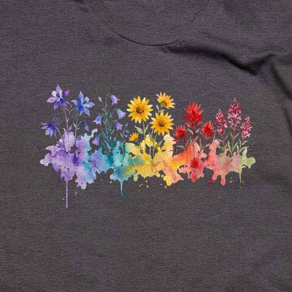 Watercolor Rocky Mountain Wildflowers T-Shirt