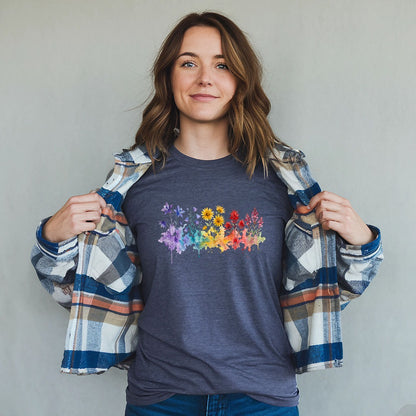 Watercolor Rocky Mountain Wildflowers T-Shirt