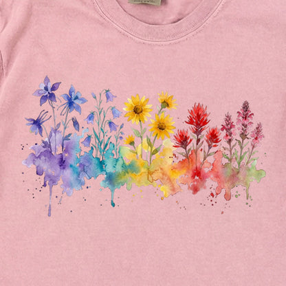 Watercolor Rocky Mountain Wildflowers Premium Long Sleeve