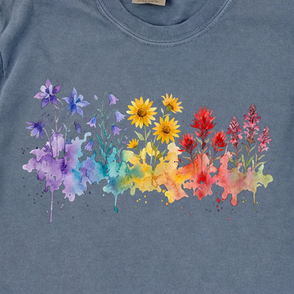 Watercolor Rocky Mountain Wildflowers Premium Long Sleeve