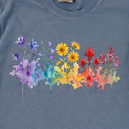 Watercolor Rocky Mountain Wildflowers Premium Long Sleeve