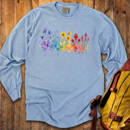 Watercolor Rocky Mountain Wildflowers Premium Long Sleeve