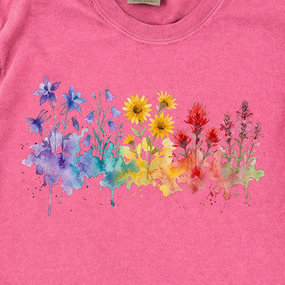 Watercolor Rocky Mountain Wildflowers Premium Long Sleeve