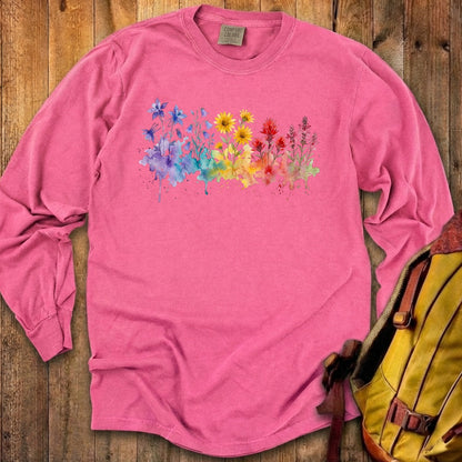 Watercolor Rocky Mountain Wildflowers Premium Long Sleeve