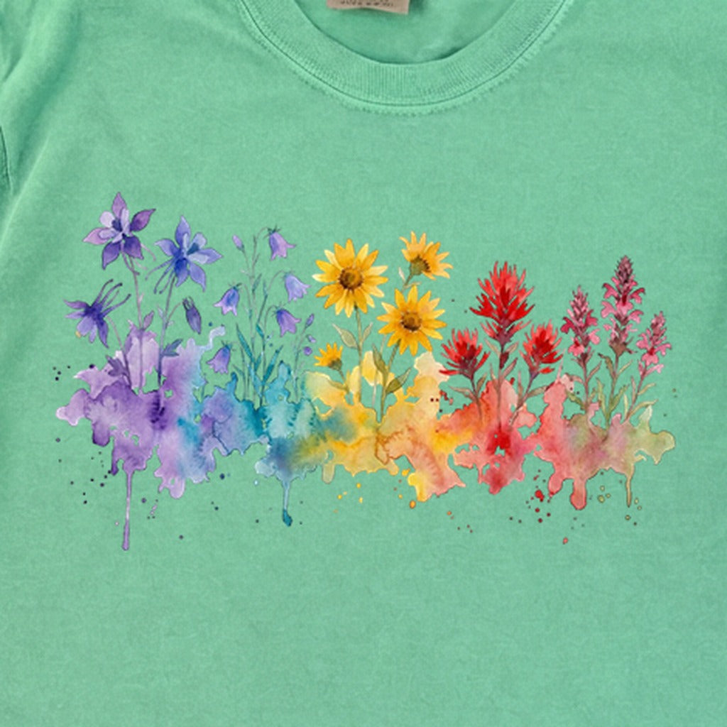 Watercolor Rocky Mountain Wildflowers Premium Long Sleeve