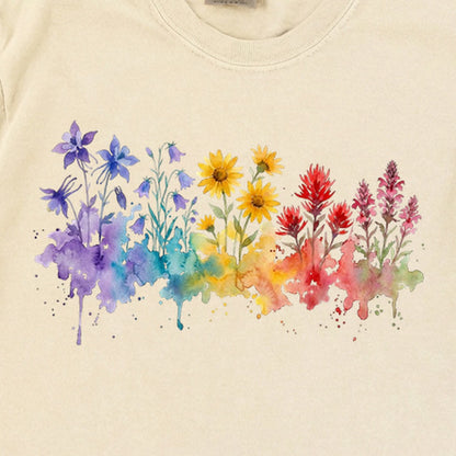 Watercolor Rocky Mountain Wildflowers Premium Long Sleeve